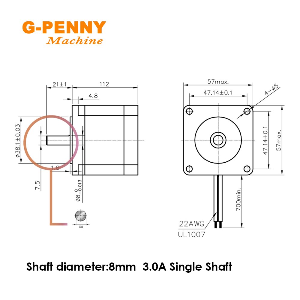 NEMA23 57x112mm 3Nm Stepper Mo - огляд і ціна Nema23 Stepper