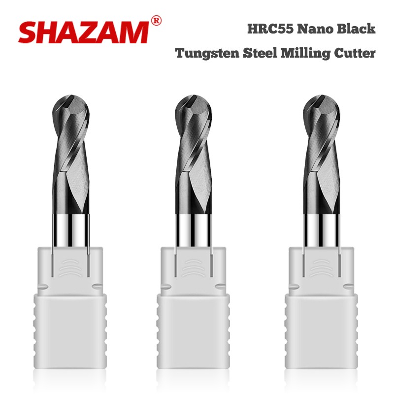 SHAZAM HRC55 2-Flute Ball End  - огляд і ціна End Mill Set