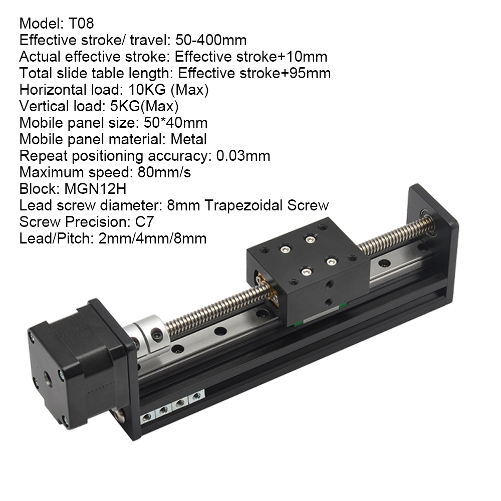 T-Type Slide Stage Linear Stag - огляд і ціна Linear Rod 8Mm