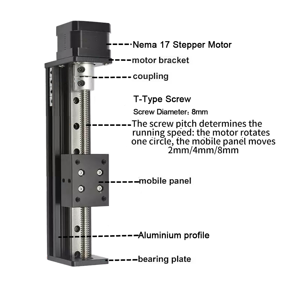T-Type Slide Stage Linear Stag - огляд і ціна Linear Rod 8Mm