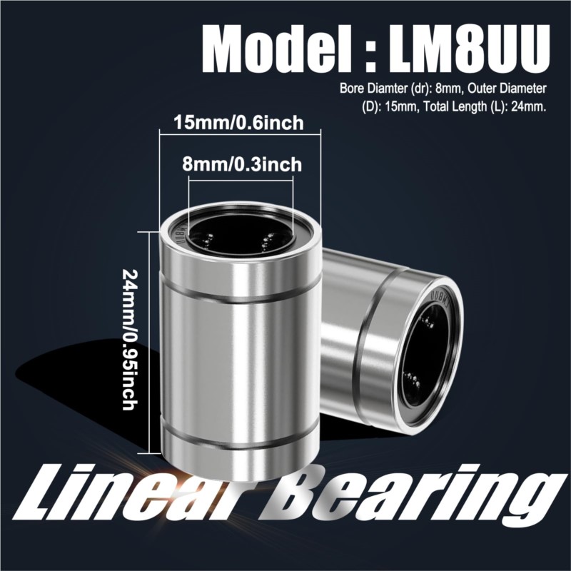 4/10PCS LM8UU LM10UU LM16UU LM - огляд і ціна Lm8Uu Bearing