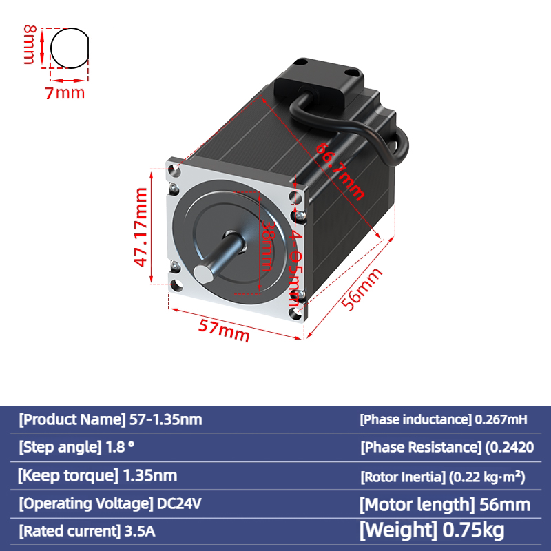 Nema 23 Stepper Motor 1.35Nm 5 - огляд і ціна Nema23 Stepper